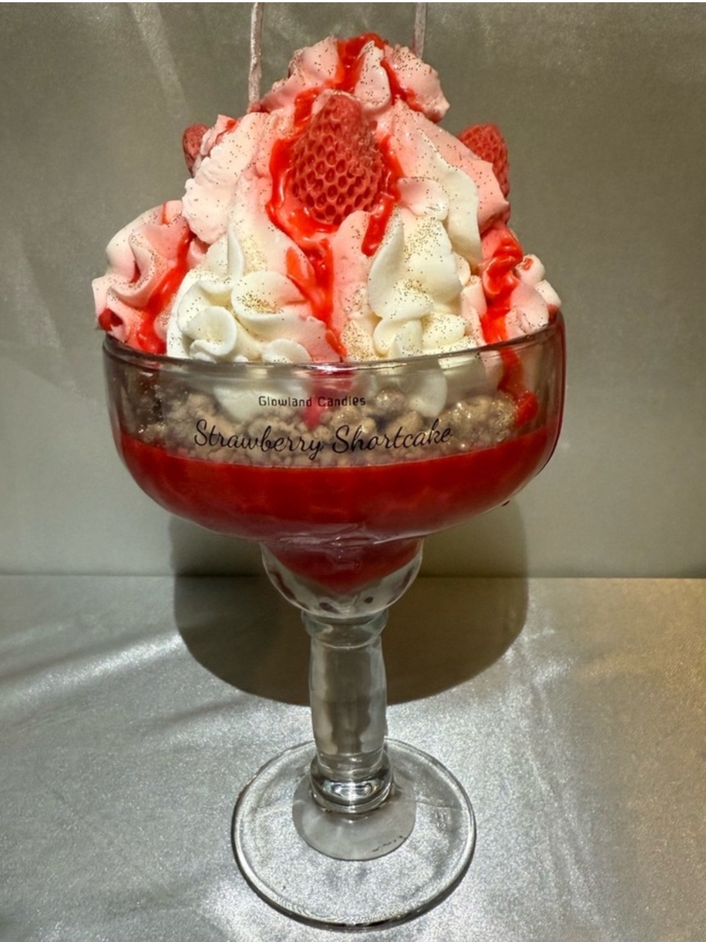 Strawberry 🍓shortcake dessert candle